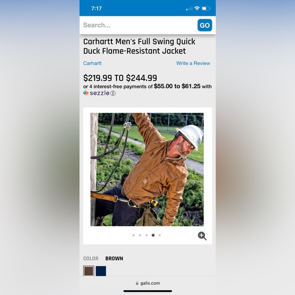 Carhartt Men's Full Swing Quick Duck Flame-Resistant Jacket Size XL - Picture 14 of 14